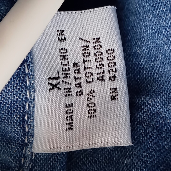 Basics Edition Men's Blue Denim Button Up 100% Cotton Shirt Sz XL - Picture 11 of 11